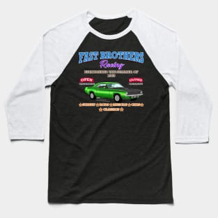 Fast Brothers Racing Muscle Car Garage Novelty Gift Baseball T-Shirt